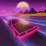 retro drive android application logo